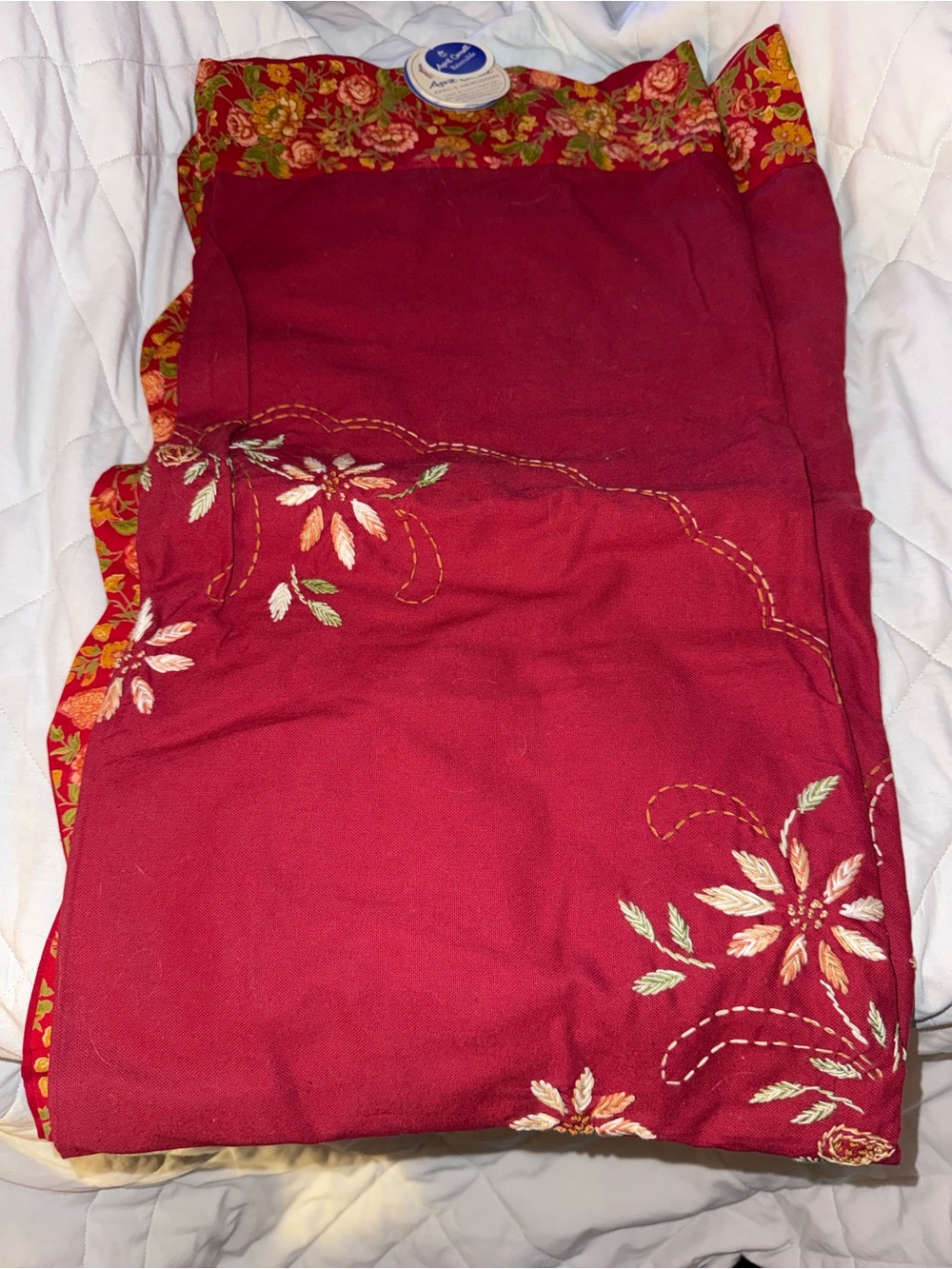 April Cornell Brand New Meadow Embroidered Square Tablecloth